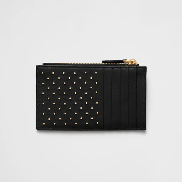 (セールで破格)プラダ スタッズドレザー カードケース 人気 1MC086