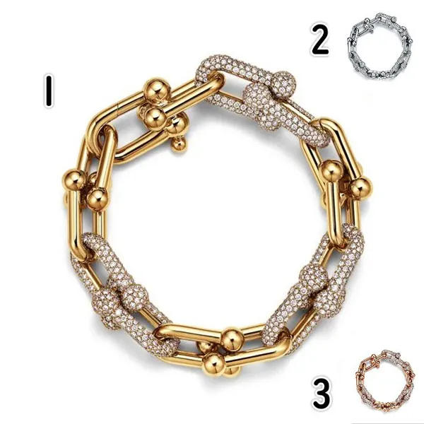 お洒落で可愛いティファニー ハードウェア ラージ リンク ブレスレット 3色 70751054