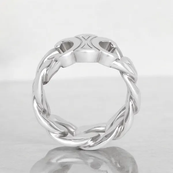 ★日本!!人気！セリーヌ メンズ トリオンフ グルメット リング コピー 460ZI6BRA.36SI