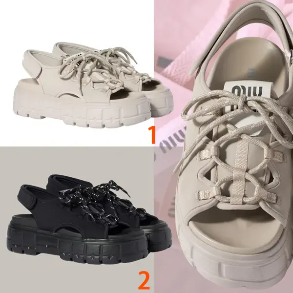 ミュウミュウ チャンキー ネオプレン サンダル 5X418E