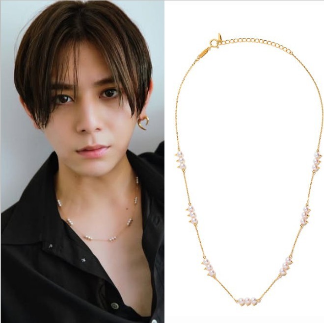 山田涼介 愛用 タサキ デインジャー ネオ コレクションライン アコヤパール ネックレス 18Kイエローゴールド 25061305