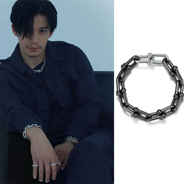 小栗旬 愛用 ティファニー ハードウェア ラージ リンク ブレスレット 74665586