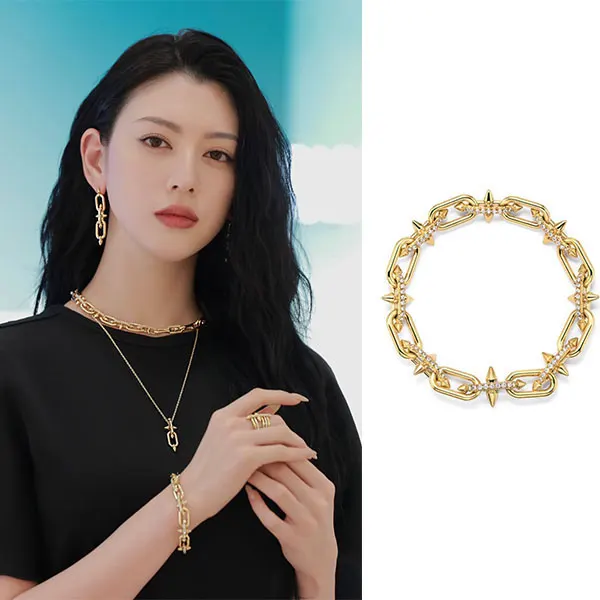 三吉彩花 愛用 ティファニー リンクブレスレットゴールド 73469910