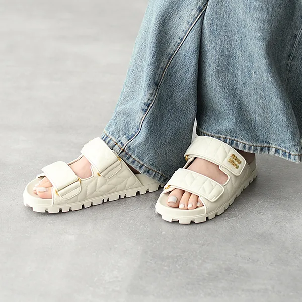 最安値挑戦ミュウミュウ マテラッセレザー サンダル パチモン 5XX640 88T