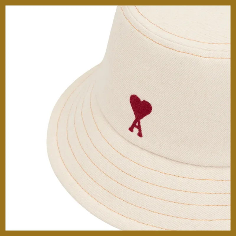 アミ パリス n級品 エンブロイダリー バケットハット ロゴ 洗練 ami0620