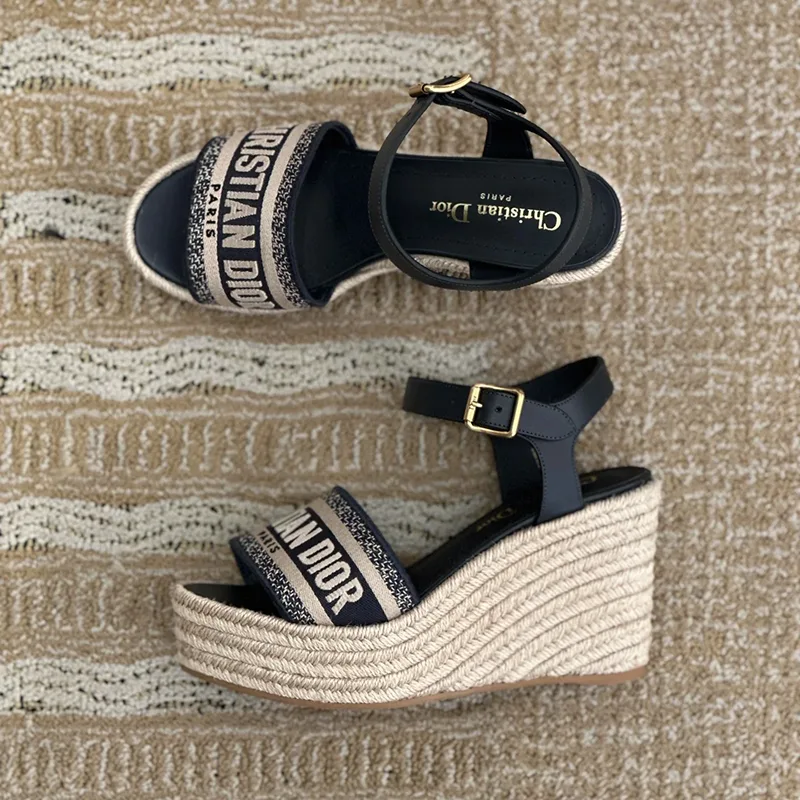 即発送ディオール 偽物★Dway ウェッジサンダル 厚底 KDO398ECJ_S24N