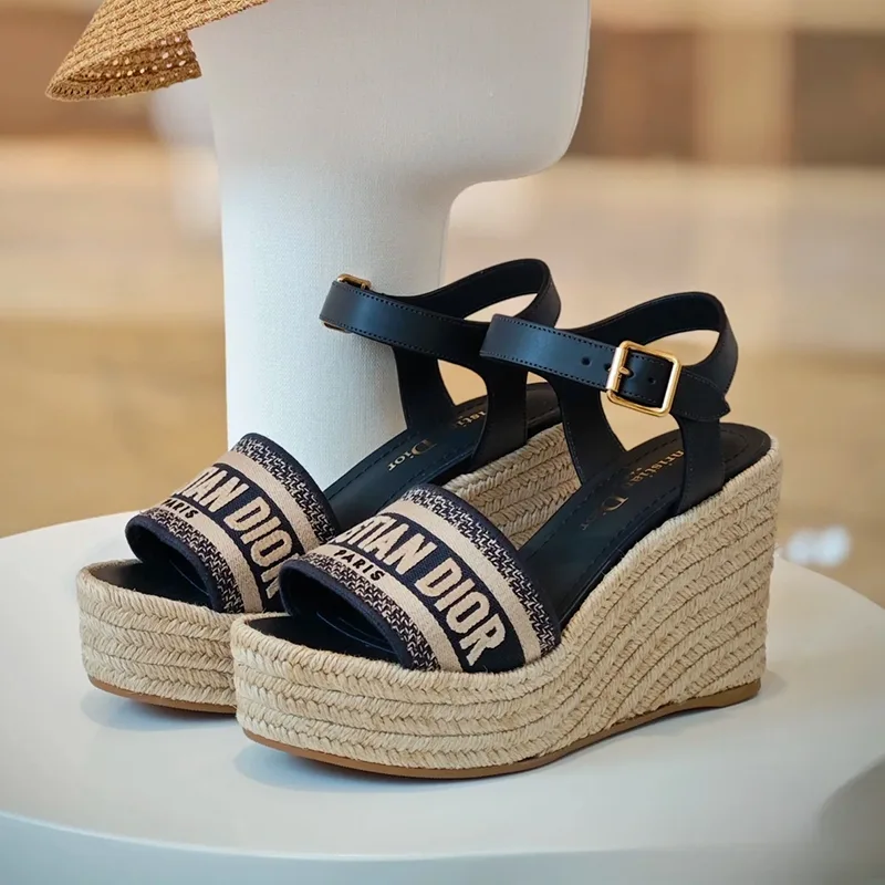 即発送ディオール 偽物★Dway ウェッジサンダル 厚底 KDO398ECJ_S24N
