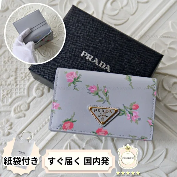 ☆安い☆プラダ パチモン■ロマンティックな花柄プリントカードケース 1MC110