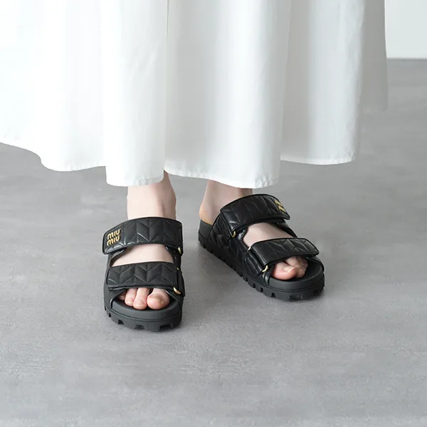 最安値挑戦ミュウミュウ マテラッセレザー サンダル パチモン 5XX640 88T