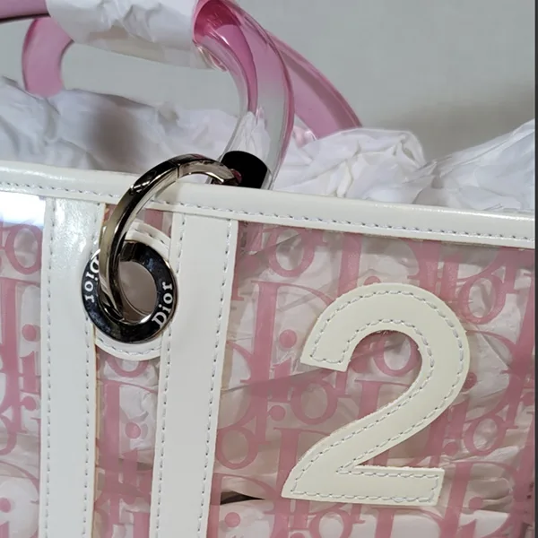【即発】ディオール ピンク×クリアトロッター クリアトート 偽物 cd2507112