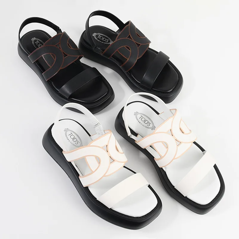 トッズ カットアウトロゴサンダル スーパーコピー 2色 jil551332