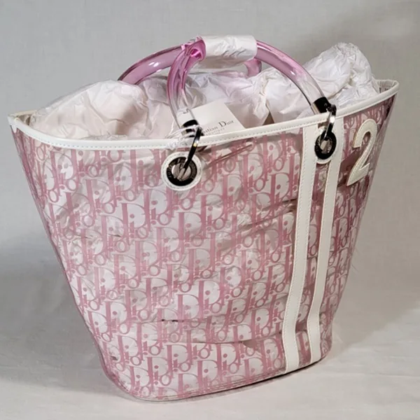 【即発】ディオール ピンク×クリアトロッター クリアトート 偽物 cd2507112