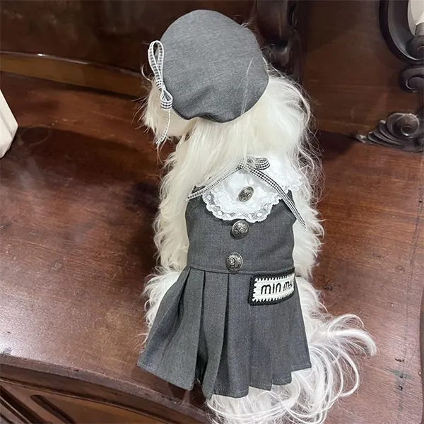 ミュウミュウ 犬用洋服 ハット付き2点セット ペット服 w25070501