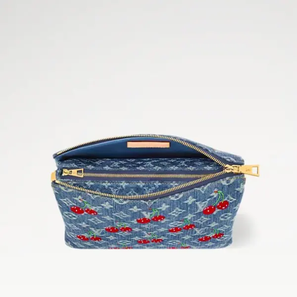 【送料関税込】ルイヴィトン×村上隆 クッサンPM コピー デニムチェリー M14978