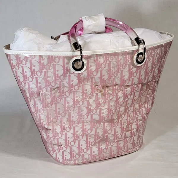 【即発】ディオール ピンク×クリアトロッター クリアトート 偽物 cd2507112