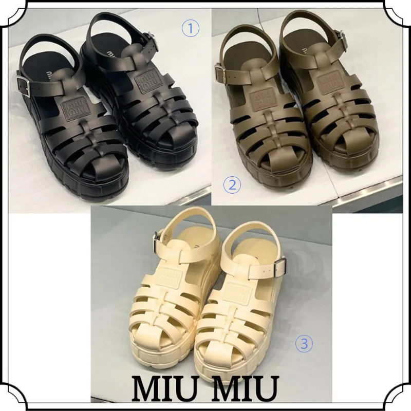 新作限定♪ミュウミュウ EVA プラットフォーム ケージサンダル n級品 3色 5X140E_3LKK_F0002F050