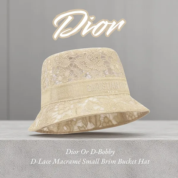 自然で上品なデザイン【ディオール ボビー 偽物】レース スモールブリム バケットハット cd250711