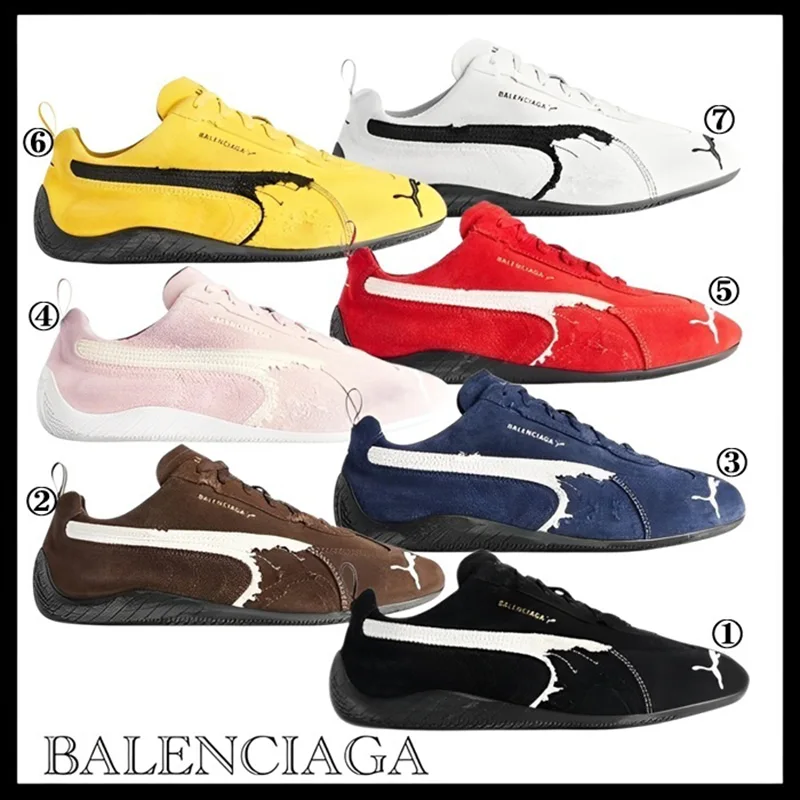 バレンシアガ フェイク PUMA スピードキャット スエード スニーカー 7色 blsj99584