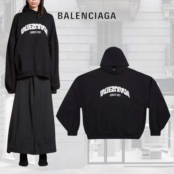 バレンシアガ バック フリップ ラウンド パーカー 761458 TPVG1 1070