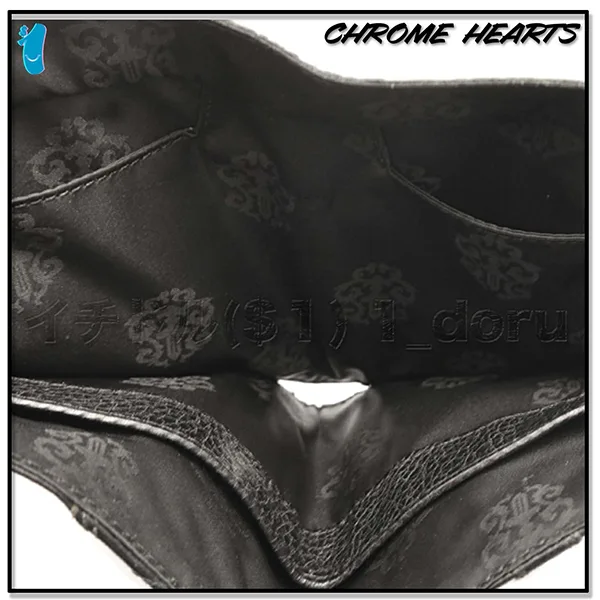 クロムハーツ セメタリー クロス サイフ 財布 偽物 スクロール ch25814