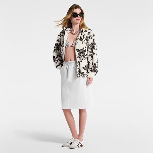 ルイヴィトン フローラルプリント フーデッドパーカ 偽物 1AHZV4