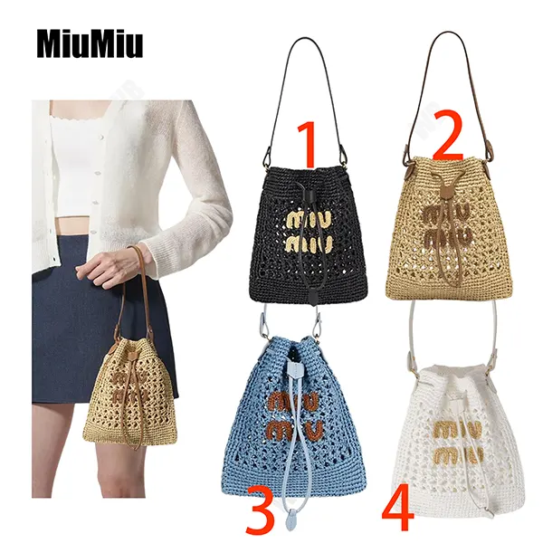 ミュウミュウ ウーブンファブリック 偽物 ミニバッグ 5ND0162