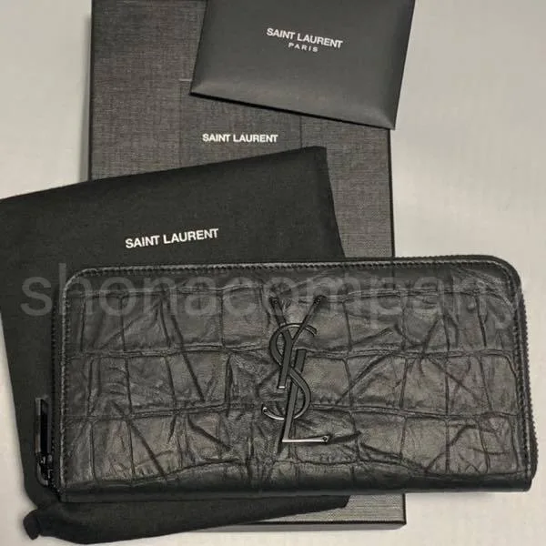 サンローラン◆クロコ サンローランロゴ 長財布 コピー ysl258193