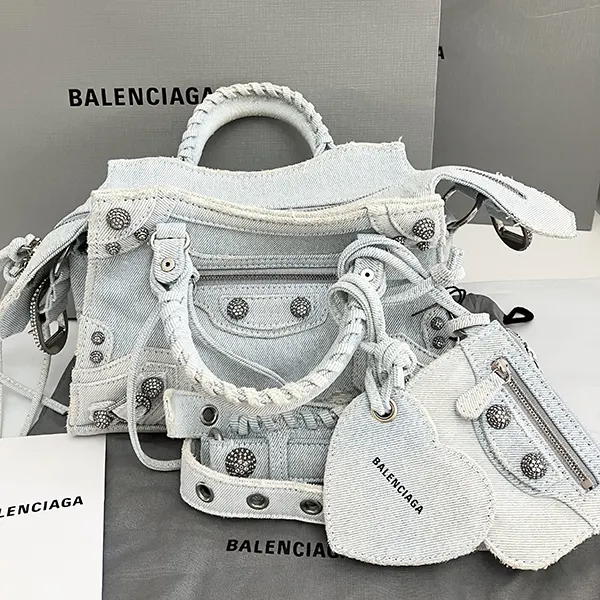 バレンシアガ NEO CAGOLE XS デニム ショルダーバッグ 700940 2AABV 4651