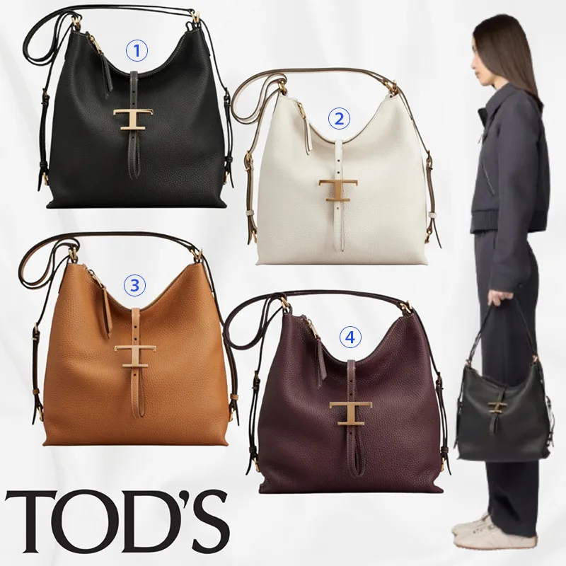 トッズ レプリカ Tタイムレス スモールレザー トート ショルダーバッグ 4色 tod250808