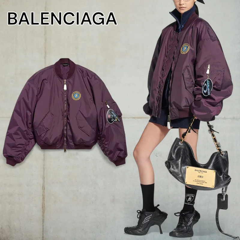 大人気!!新色バレンシアガ 偽物 ジャケット ラージフィット で ダークパープル blsj66255