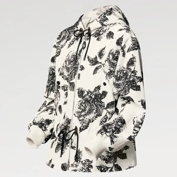 ルイヴィトン フローラルプリント フーデッドパーカ 偽物 1AHZV4