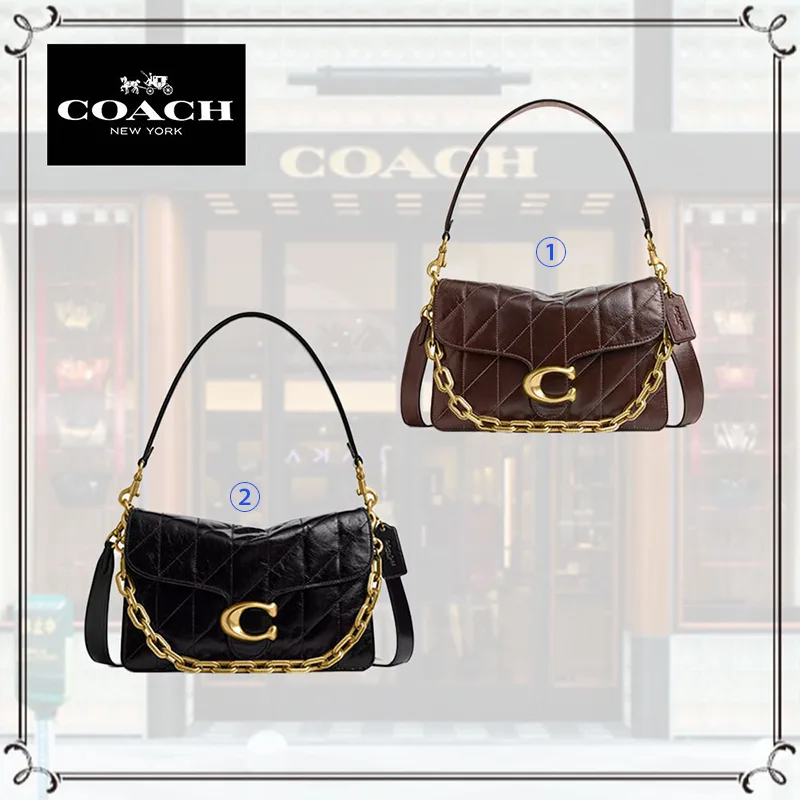 コーチ 偽物 チェーン タビー ショルダー バッグ・キルティング  kc250801
