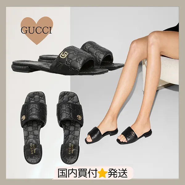 グッチ ダブルG付き ウィメンズスライドサンダル 816330