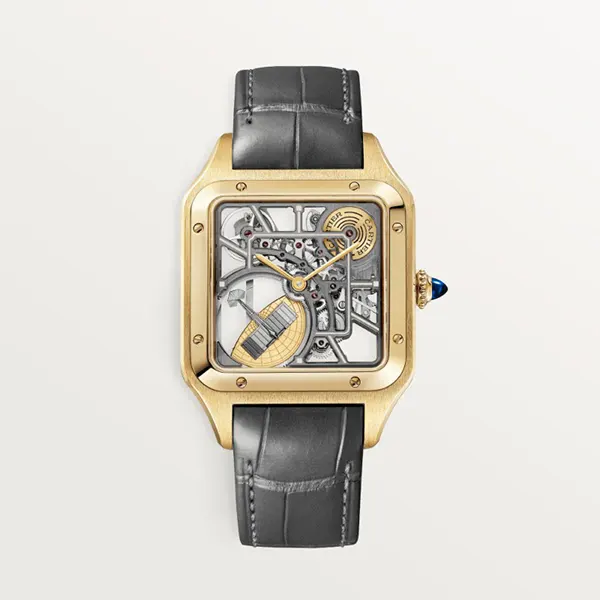 可愛いカルティエ サントス デュモン スケルトン ウォッチ CRWHSA0043