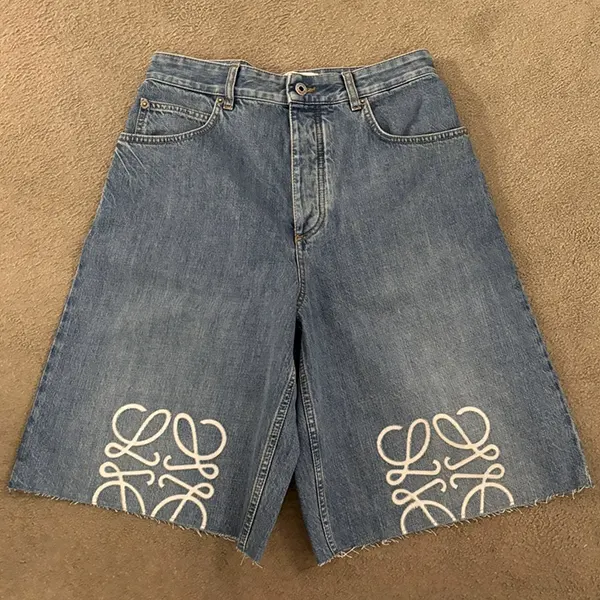 最新でオシャレロエベ アナグラム デニム ショートパンツ コピー H526Y1GW07