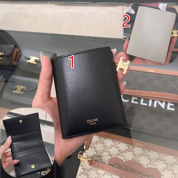 セリーヌ風 コンパクトウォレット トリオンフ 財布 2色 10m103frj.38no