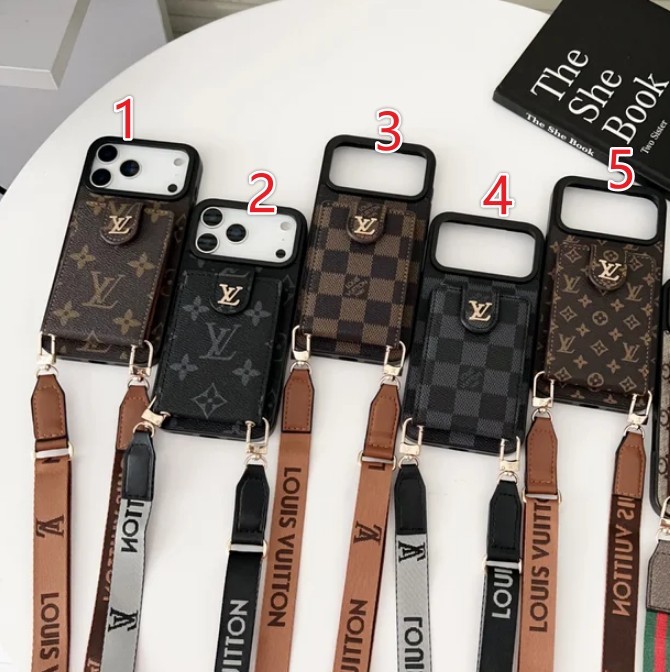 ルイヴィトン コピー iphone17/携帯ケース ショルダー ストラップ付き iphone17 promaxケース 5色 25091002