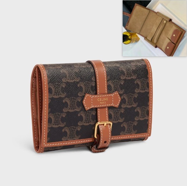 《高級感抜群》【セリーヌ偽物】トリオンフキャンバスジュエリーケース 4M0962DIU.04LU