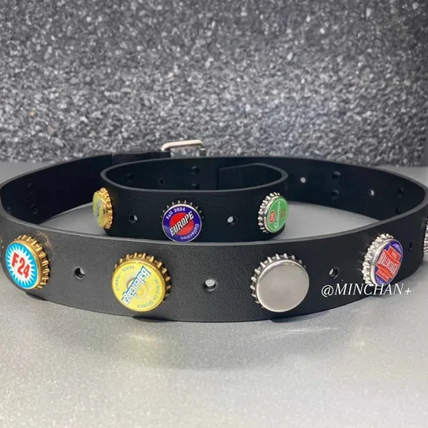 【バレンシアガ ベルト パチモン】Embellished leather belt レザー ベルト bl25945