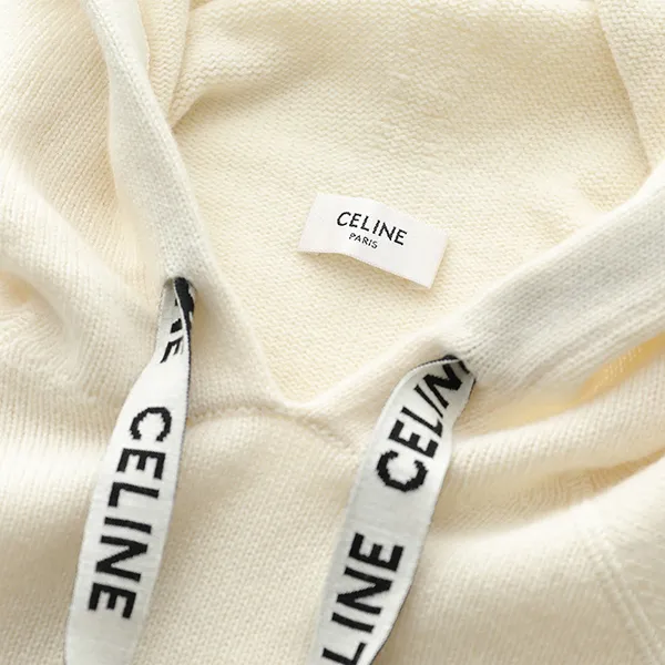 即納でお届けセリーヌ パーカー 偽物 レディース ニット プルオーバー フーディー セーター カシミヤ混ウール 長袖 2A20Z402P.01OW