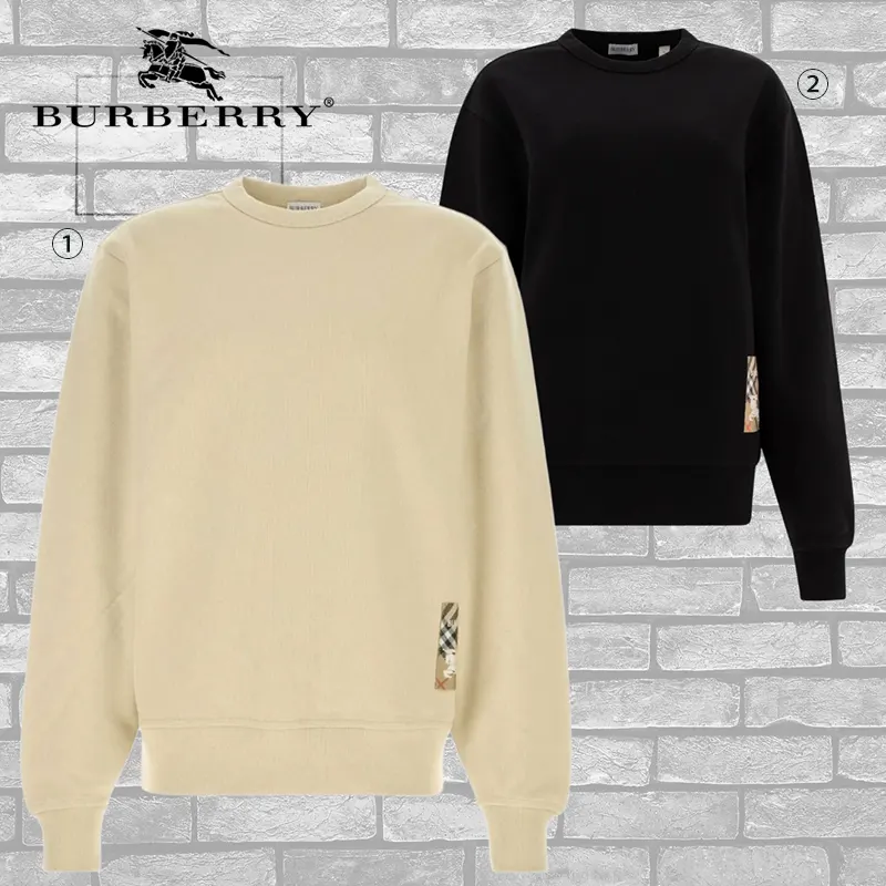 バーバリー チェック パッチ スウェットシャツ 偽物 bb1522245