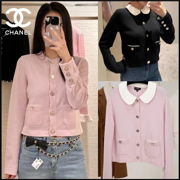 クラシカルな襟が可愛い シャネル カーディガン コピー 25B 長袖 トップス P80139 K11594 94305