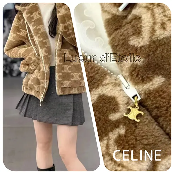 セリーヌ フードジャケット トリオンフ ウール 2Y78G602T.18NK