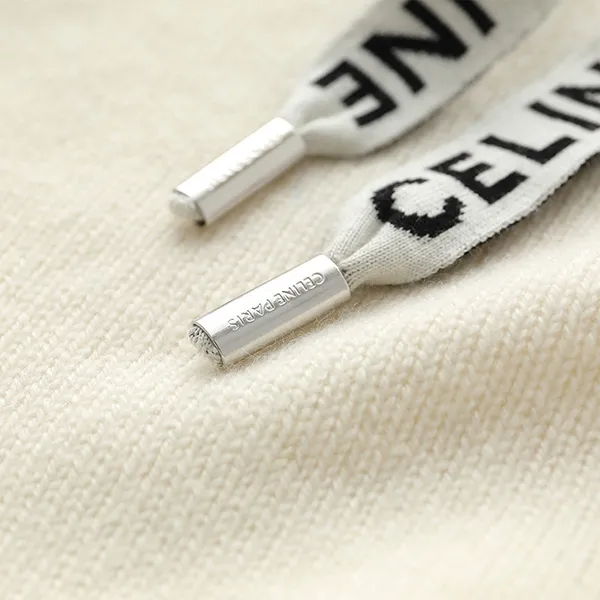 即納でお届けセリーヌ パーカー 偽物 レディース ニット プルオーバー フーディー セーター カシミヤ混ウール 長袖 2A20Z402P.01OW