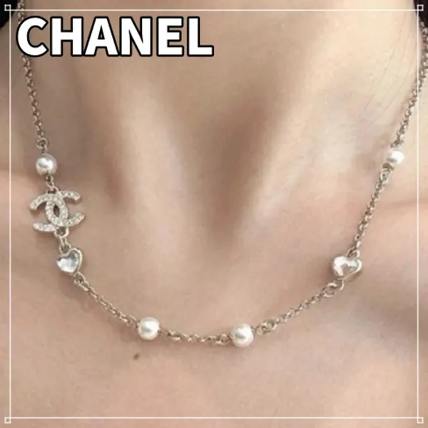送料無料毎日つけたい シャネル パール ネックレス コピー チョーカー ロゴ ABG262-B21749-U3282
