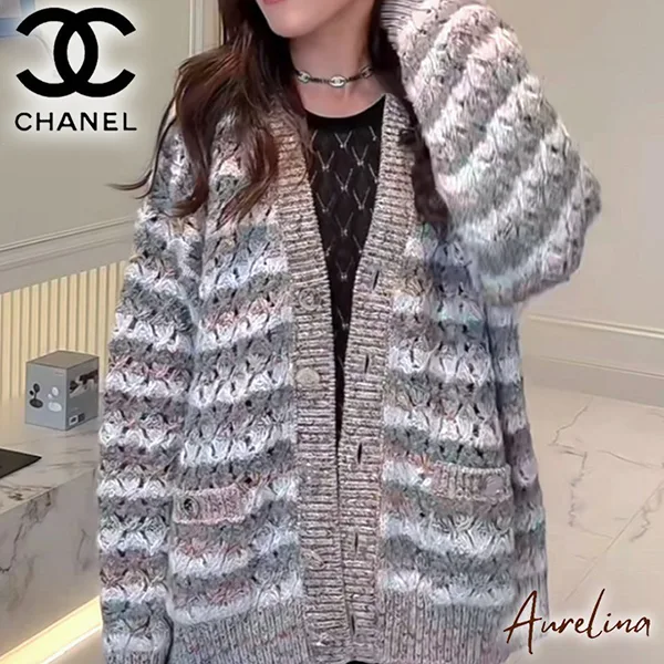 可愛いカラー着こなし♪セットアップ【シャネル カーディガン コピー】P80241