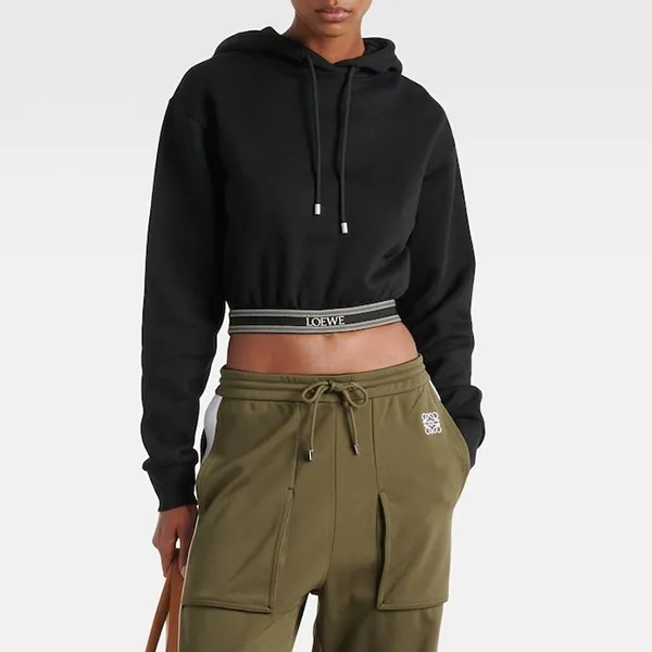 【追跡付き発送で安心】ロエベ クロップド フーディー コットン スーパーコピー c25091006