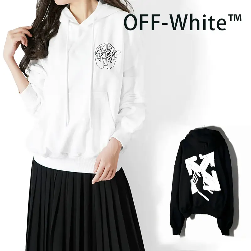 追跡付きで安心届けオフホワイト ロゴ パーカー フーディー スーパーコピー 2色 off20016662