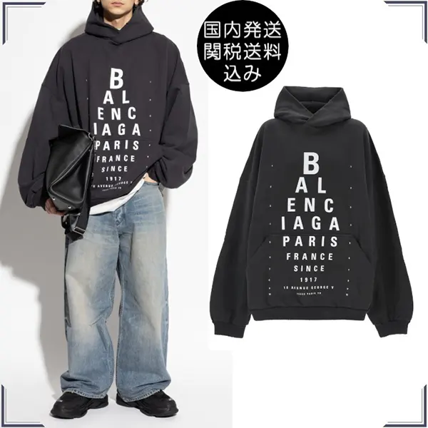 【コーデを格上げ】バレンシアガ Optical オーバーサイズ フーディ 803265TRVU79034