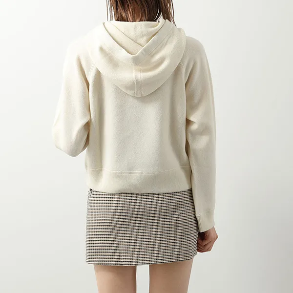 即納でお届けセリーヌ パーカー 偽物 レディース ニット プルオーバー フーディー セーター カシミヤ混ウール 長袖 2A20Z402P.01OW